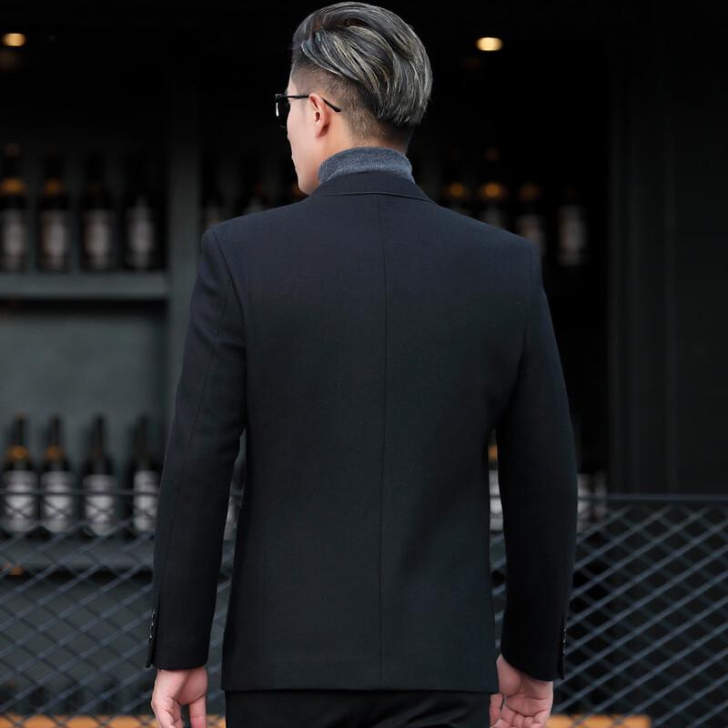 Caesar Men's Brushed Wool Blend Business Casual Suit Jacket