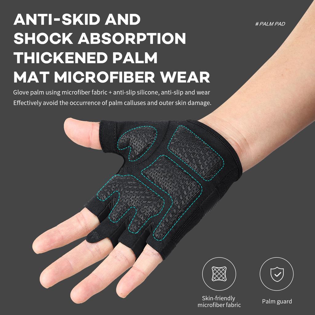 1 Paar Halbfinger-Radhandschuhe, Arbeitshandschuhe mit hoher Fingerfertigkeit für Männer und Frauen, Ausgezeichneter Grip für Mehrzweckanwendung