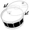 Drummers Top Team EFFECT SHEET TOMSET Effect sheet that changes the sound of drums for 0.3mm 0.3mm tom-tom