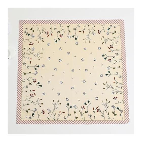 [KRYTJACZ] Lady Square Handkerchief Cotton Flower Women Children Printed Face Hand Towel Handkerchief Wedding Soft Handkerchief for Women