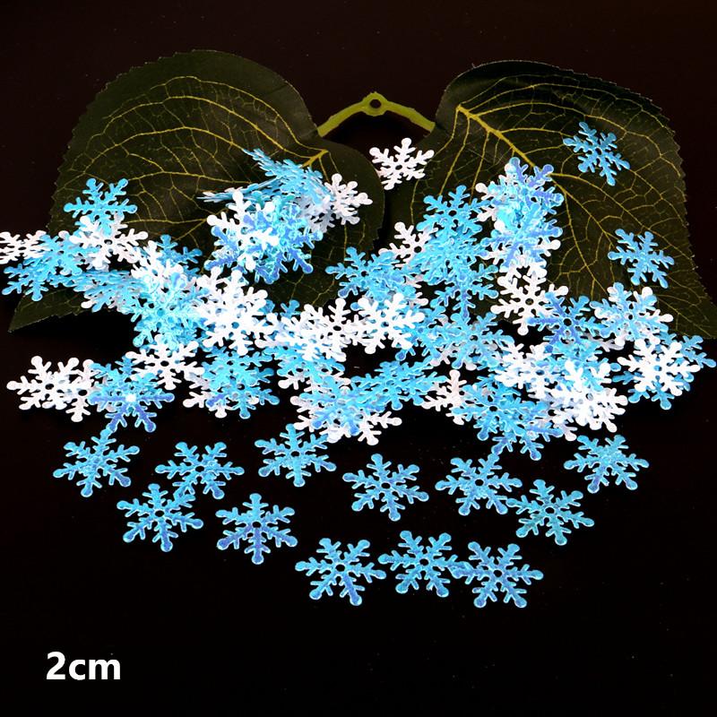 300 ks Zimní vánoční sněhové vločky, Konfety na párty pro svatbu, narozeniny, svátek, Ledová párty