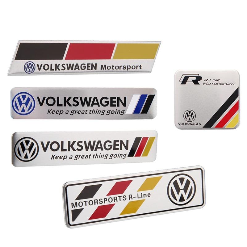 Hub Caps CFJSCBT For VW Volkswagen R Line Golf Polo Passat Tiguan Jetta W5Touareg CC New Car Metal Badge Body Auto Badge Decoratio