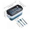 Microwaveable Double-layer Lunch Box with Tableware Picnic Food Box  Office Worker