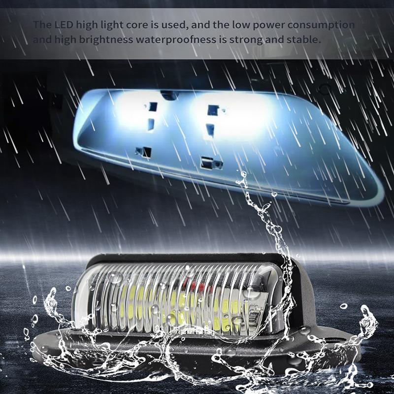 6 LED Car License Number Plate Light for SUV Truck Trailer Van Tag Step Lamp White Bulbs Car LED License Plate Lights