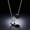 Mann schiebt Stein Sisyphus Halskette Persönlichkeit Einfaches Anhänger Halskette Silber Farbe Ausdauer Symbol Schmuck Zubehör