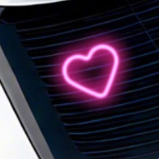 Solar Heart Shaped LED Car Light for Triangle Window Wireless Decorative Neon Lamp for Interior Exterior Suction Cup Mount Ambient Car Lighting