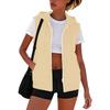Women’s Sleeveless Sun Protection Vest Zip Up Hoodie Jacket Lightweight Drawstring Sweatshirt Outdoor Shirt with Pockets