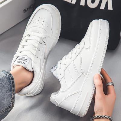 Witte Schoenen Heren Zomer Ademend Trendy Veelzijdig Witte Schoenen High End Witte Schoenen Sport en Casual Herenschoenen Lente