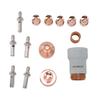 14Pcs Set Plasma Torch Consumables Kit Electrode Nozzle Protective Cover Swirl Circle Set for LC25