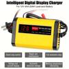 1PC Automatic 3-Stage Car Battery Charger - 2A Intelligent Fast Charger for Lead Acid/AGM/GEL Batteries