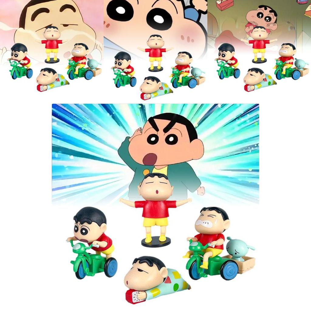 Niedliches Crayon Shinchan PVC-Figurenset – Süße Cartoon-Überraschungsbox-Kollektion