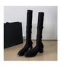 Fashion Elastic Boots for WomenAutumn New Style Long Thigh-high Boots with Thick Heels and Small Square Heads Slender High Boots