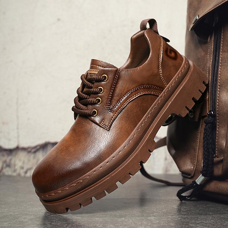 2025 High quality autumn and winter collection men's formal shoes, British fashion style low top leather shoes