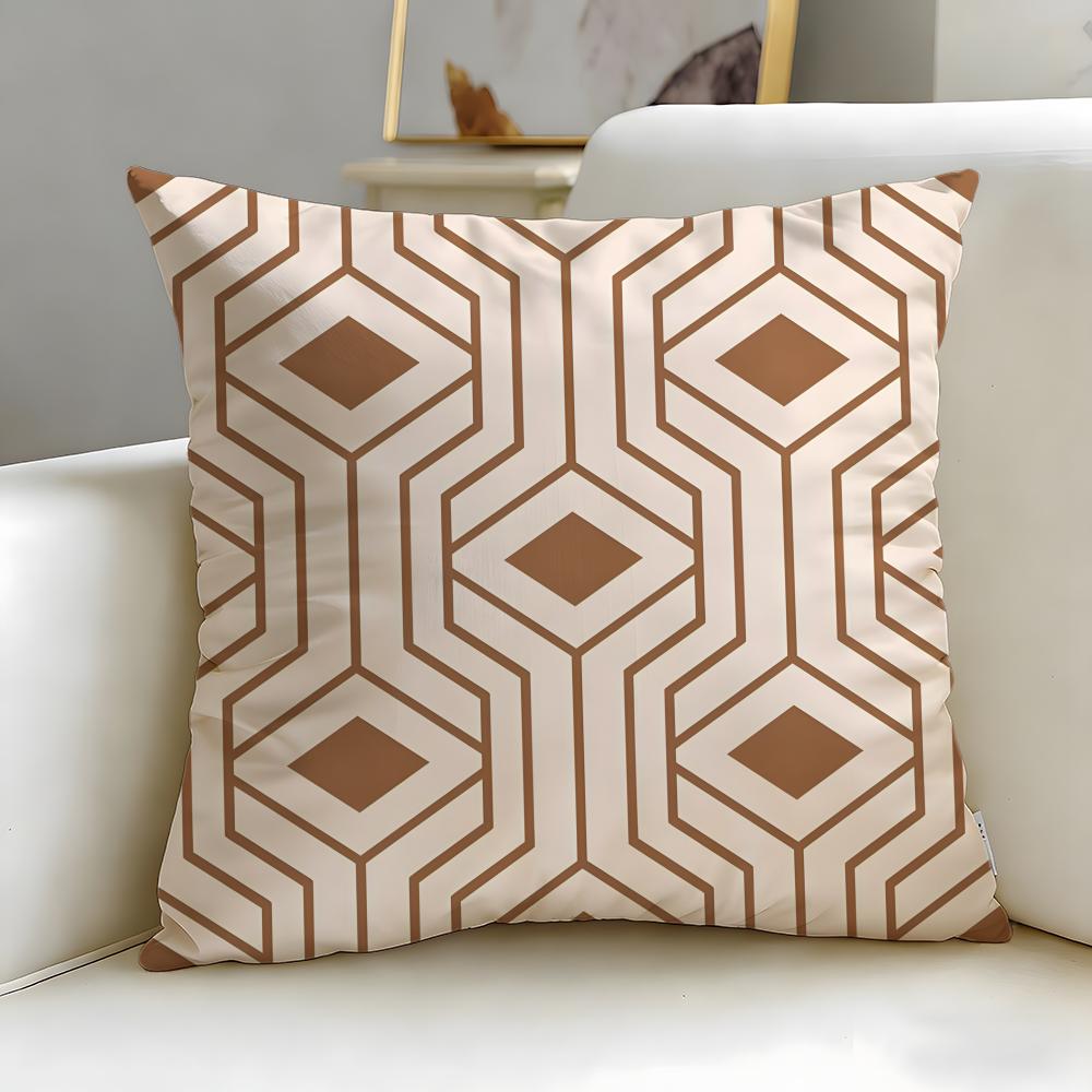 Triangle Array Cushion Cover Soft EasyWash Pillow Case Versatile for Couch Bed Travel and Office