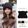 Beanie Hat Cat Ears Beanie Letter Bear Ears Knitted Hat Fashion   Streetwear