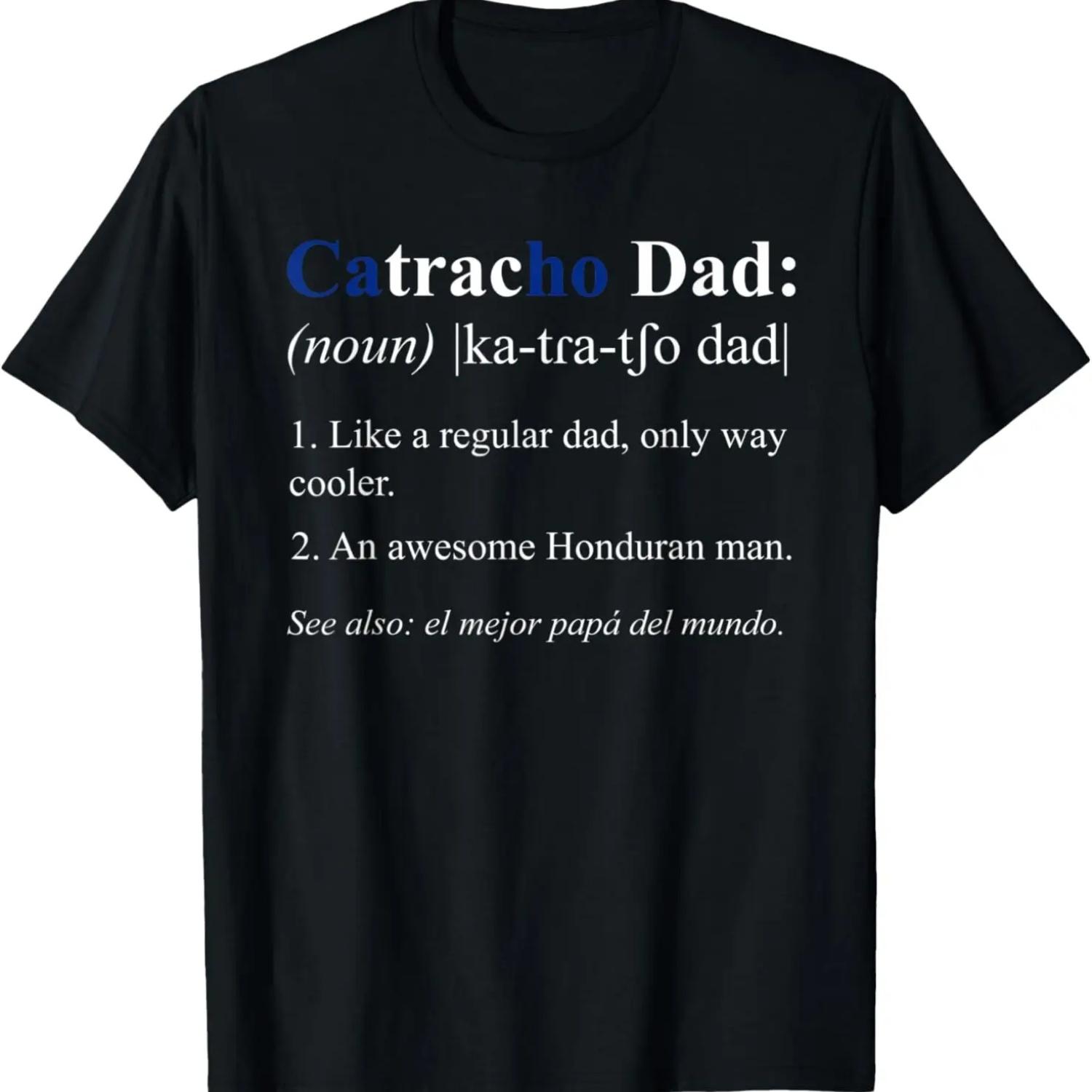 Mens Catracho Dad Definition Gift - Funny Honduas T-Shirt S чёрный