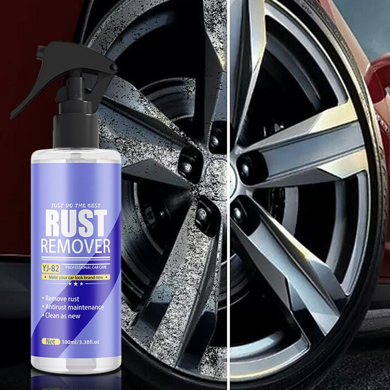 Car Tire Iron Remover 100ml Car Tire Iron Powder Remover Spray Metal Rust Out Instant Remover Tyre Cleaner Spray For Car
