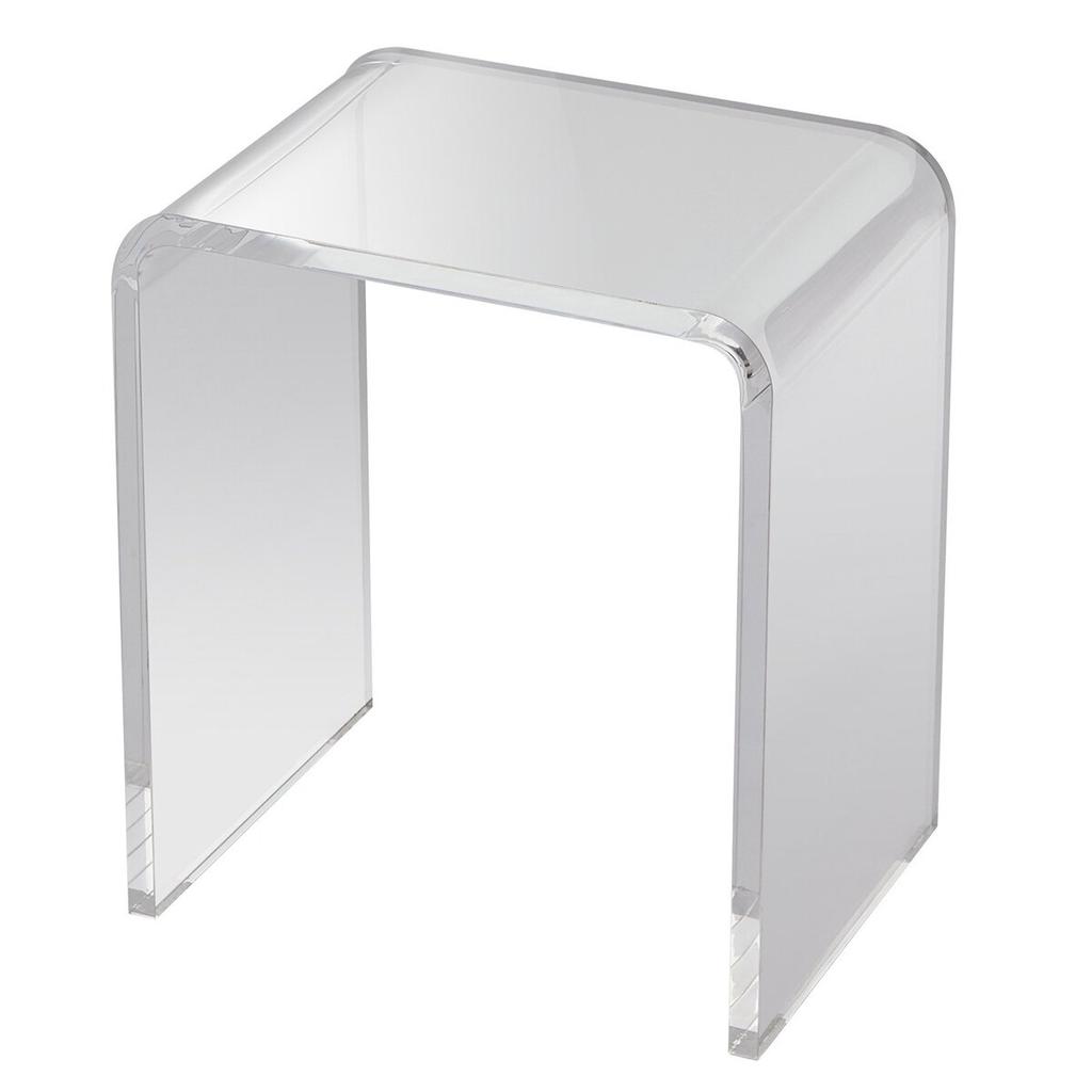 Acryl-Beistelltisch, C-förmiger Lucite-Beistelltisch, Klarer Acryl-Beistelltisch für Getränke, Essen, Snacks, verwendet in Wohnzimmer, Schlafzimmer und Arbeitszimmer