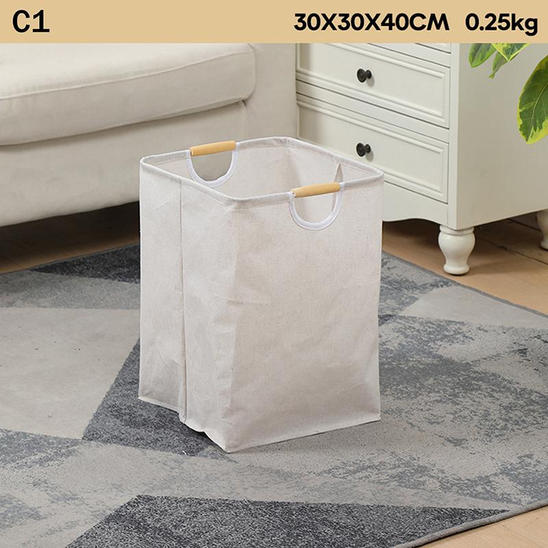 Wäschekorb mit großem Fassungsvermögen, tragbarer Aufbewahrungskorb für Schmutzwäsche mit Griff, schwarz, langlebiges Leinen, faltbarer Wäschekorb