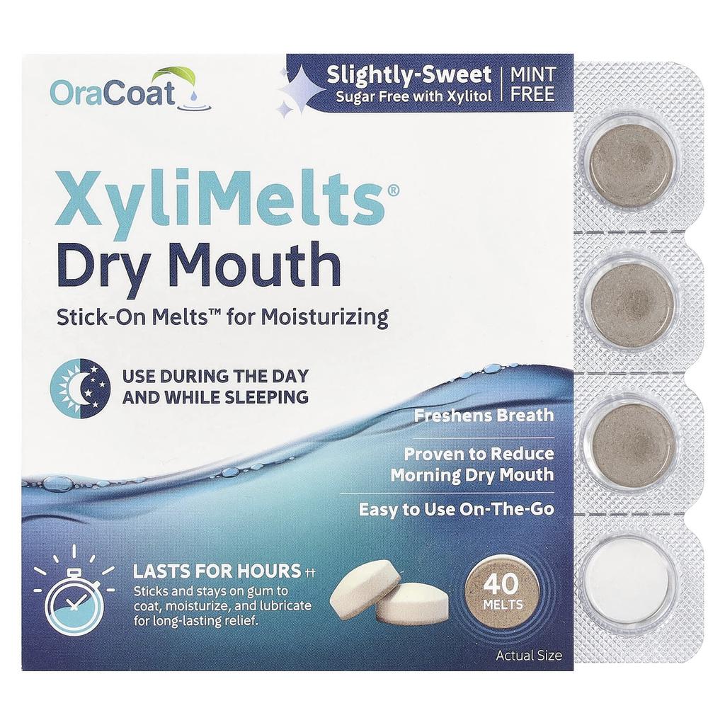 Xylimelts® Dry Mouth, Slightly Sweet, 40 Dissolves