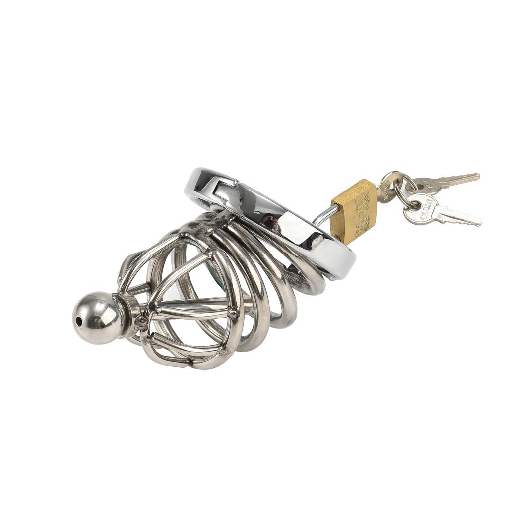 Nerezový zámek na penis Ptačí klec cudnosti kroužek na penis uretrální zátka zvuk kovový otrok bondage omezovací pás sexuální hračka mužský