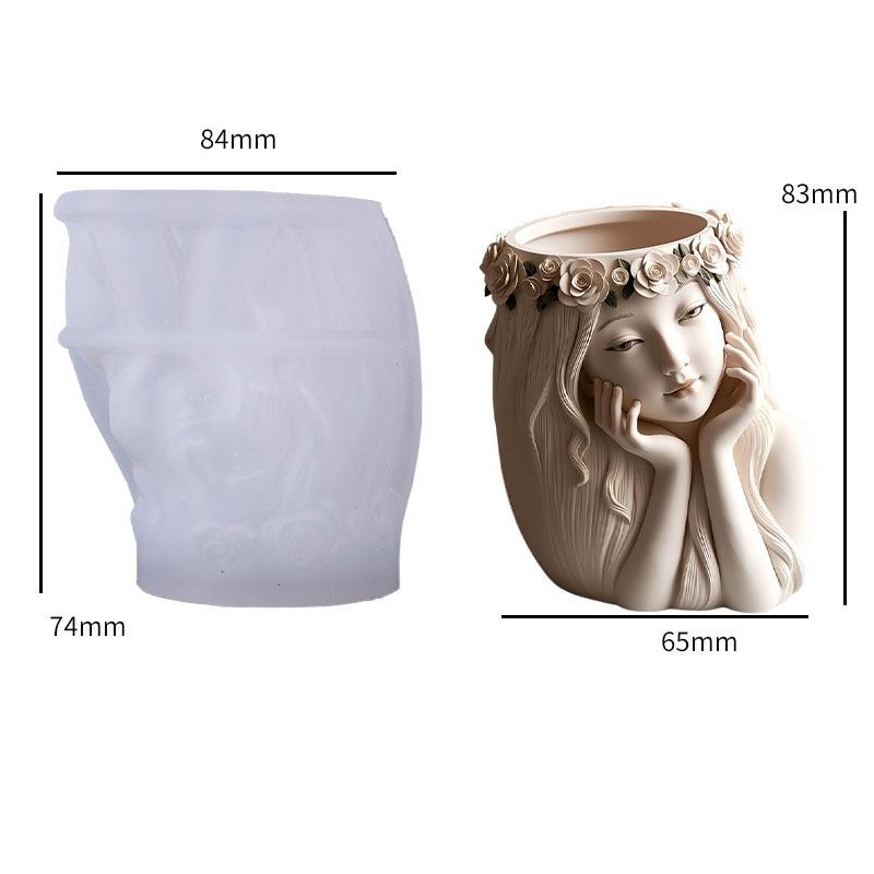 

Scented Candle Mold White Plaster Cup Mold Storage Container Mold Cement For Storage Solution Flower Arrangement Craft Workshop белый