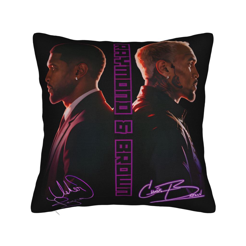 Decorative Pillowcase Chris Brown Usher RB Tour Merch Home Pillow Case Cover Drop Shipping MultiSize