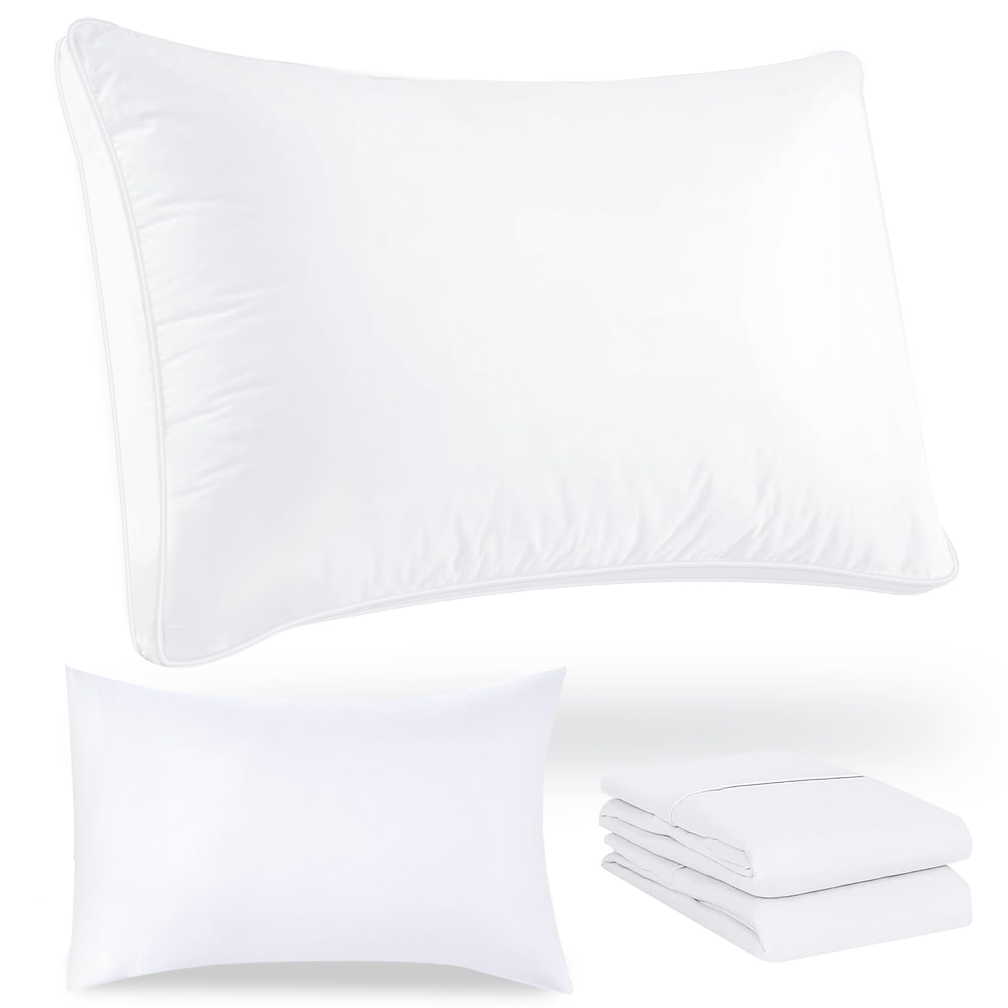 

Limited Bolinker Hotel High Resilience Soft 1 2 Pillow Covers [Amazon Brand] Pillow, 100% Cotton, Pillow, Breathable, Pillow, Washable, Double-Sided,