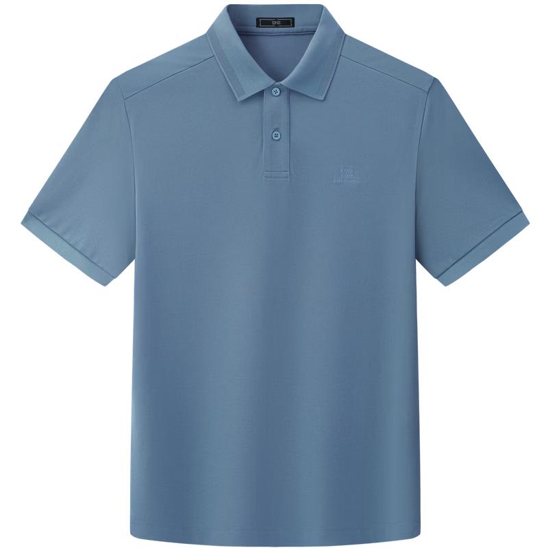 EMZ Men's Cooling Linen Blend Short-Sleeve Polo Shirt
