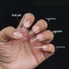 500-Pack Transparent Frosted Traceless Removable False Fingernails - Handmade Wearable Nail Art Stickers