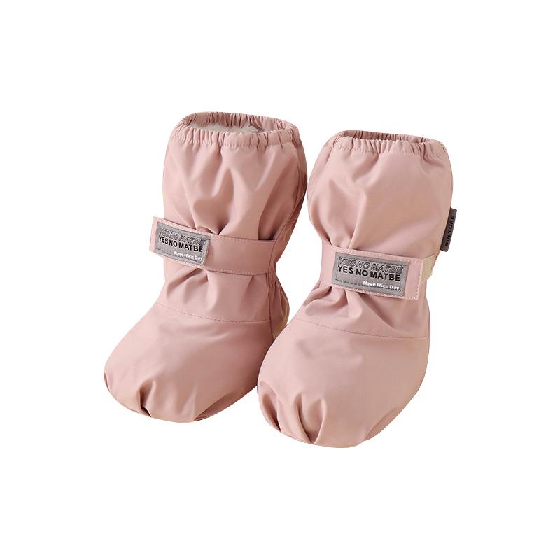 Infant Waterproof High-Top Velvet Cotton Shoes: Non-Slip Pre-Walkers & Baby Socks