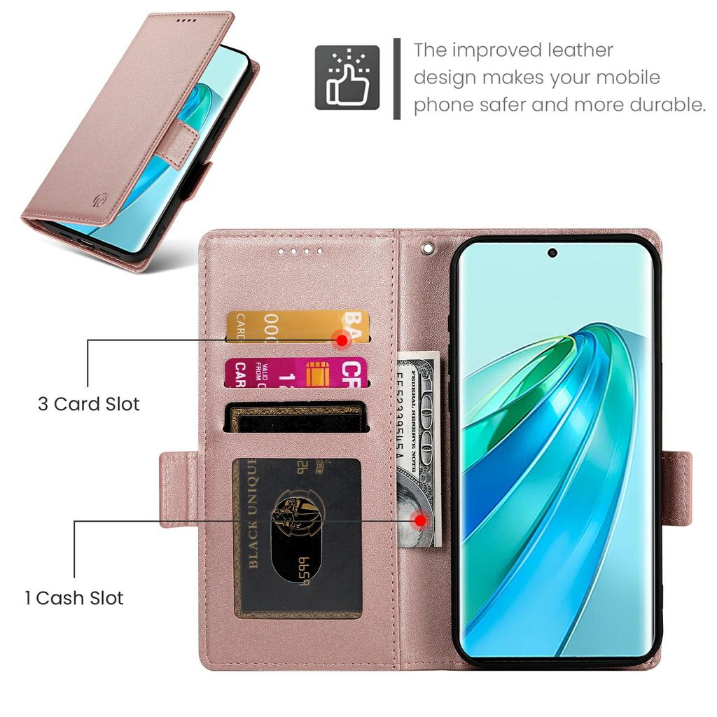 Stand Case for Honor Magic8 Lite 5G/X70 5G/X9d 5G PU Leather Wallet Phone Cover
