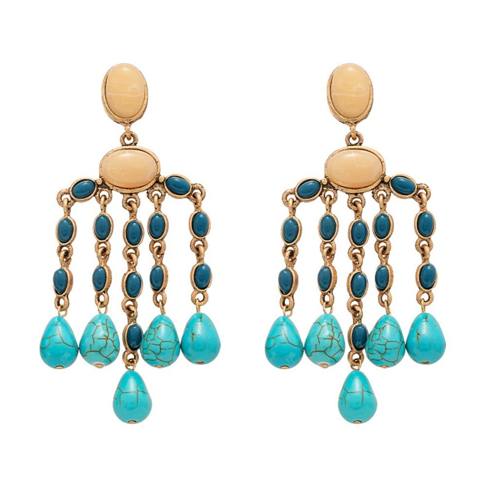 Bohemia Style Bohemian Turquoise Earrings Turquoise Earrings Pendant  Women