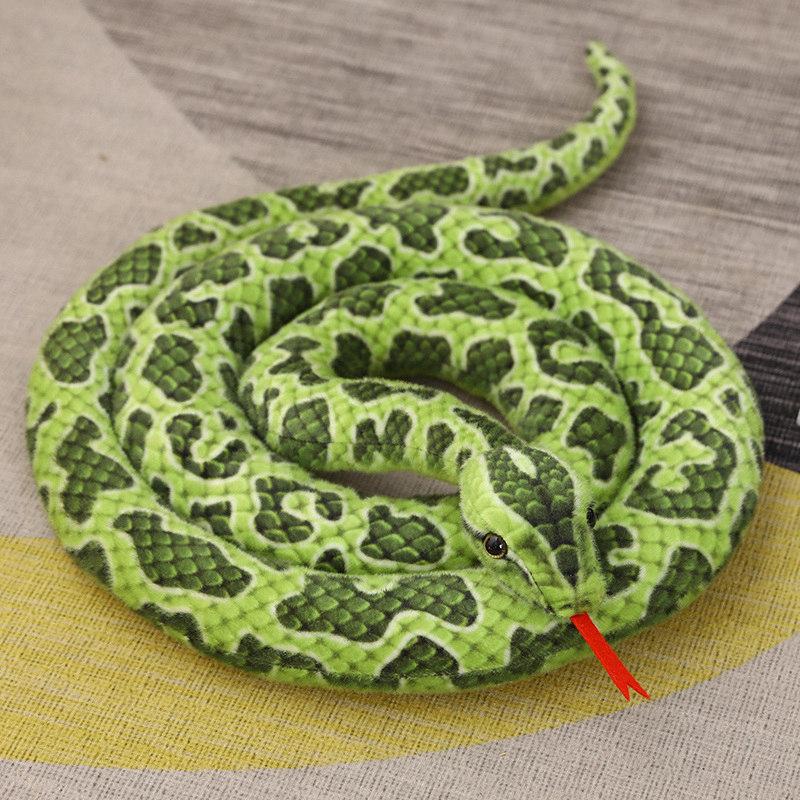 Peluche Realistico di Serpente Grande Pitone Animale di Peluche Per Bambini Bambola Scherzo Spaventosa