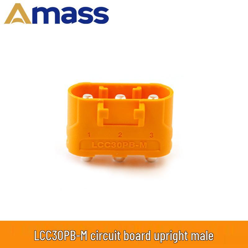 Amass LCB 40/50/60PW-M/F Crimp Purple Copper Silver-Plated Locking Circuit Board Connector
