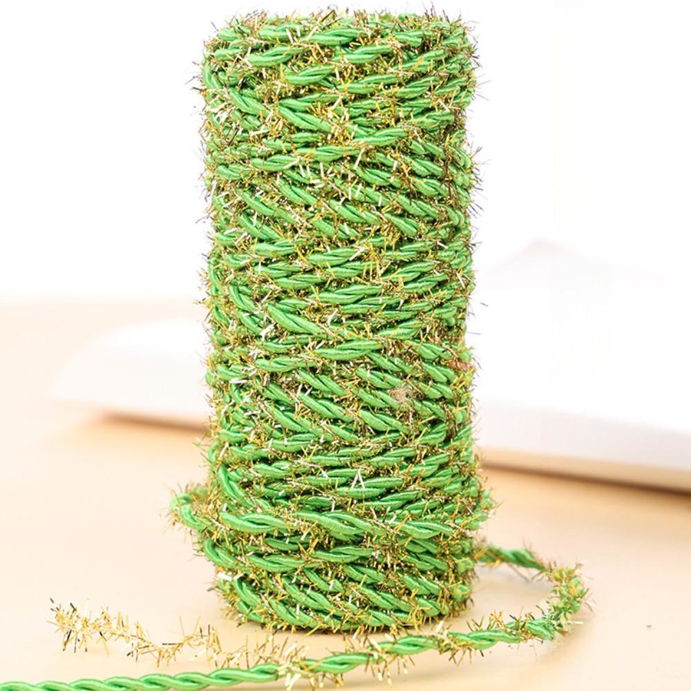 2.5mmx15m Glitter Metallic Braided Cord - 2-Ply Sparkle Rope for Gift Wrapping, Jewelry Making, Clothing Accessories & Craft DIY