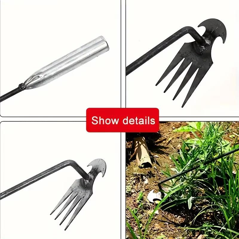 Portable Manual Hoe Weeding Puller Manual Small Hoe Gardening Tool Lawn Root Remover For Gardening Outdoor Digging Tool