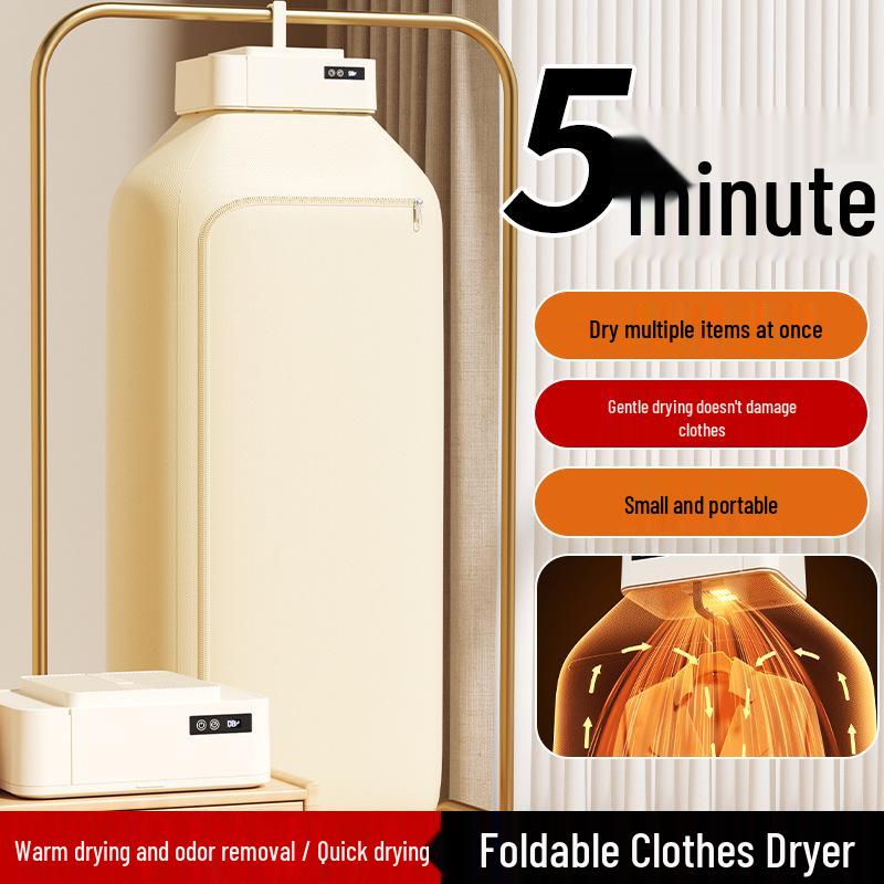 Portable Foldable Large Capacity Clothes Dryer with Quick Dry and Sterilization for Home or Dorm Use