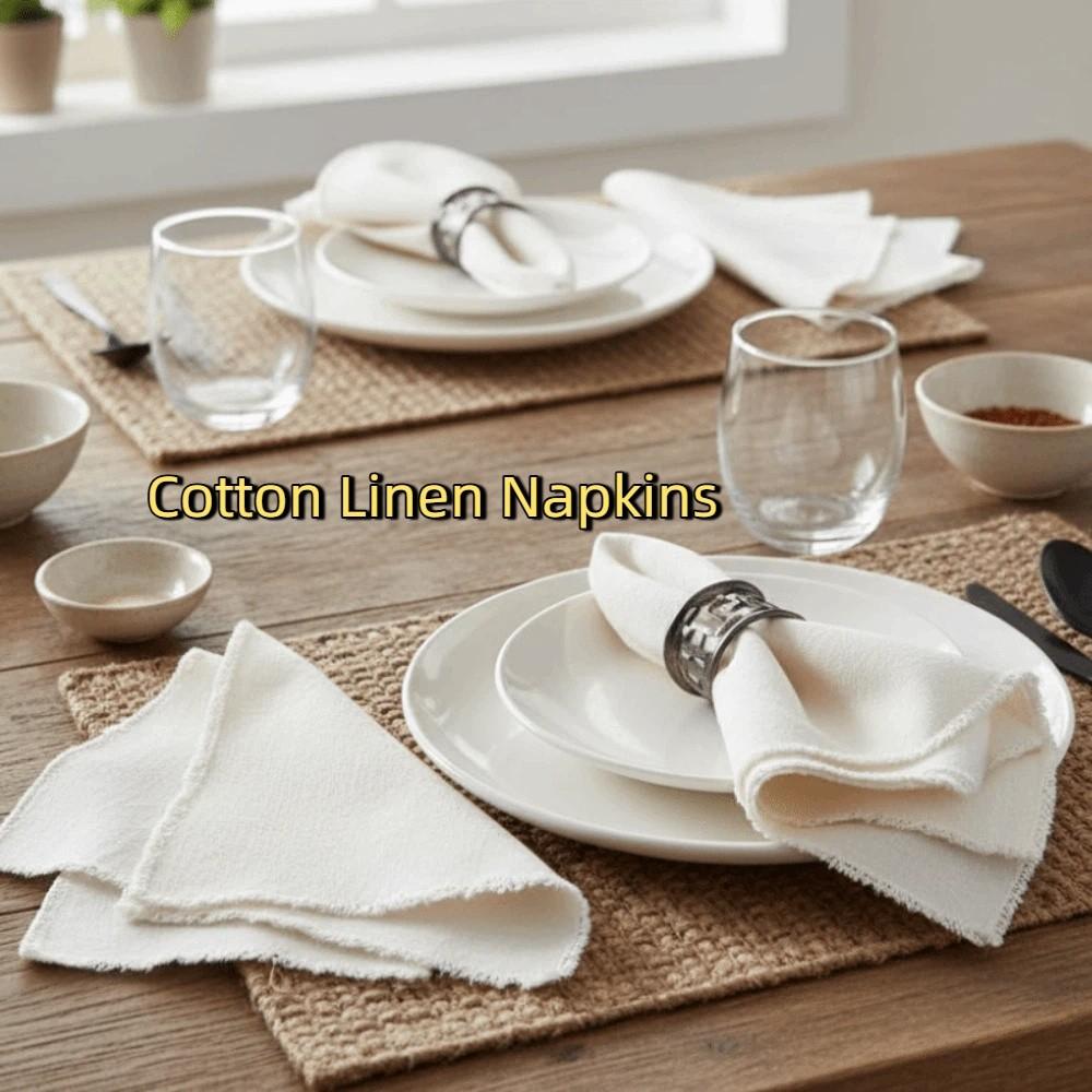 4PCS Rustic Style Cotton Linen Napkins Eco-Friendly Soft Cloth Napkins Decorative Solid Color Tea Towel Food Backgrounds
