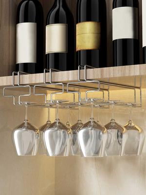 WORTHBUY Stainless Steel Wine Rack Upside Down Hanging Wine Cup Storage Rack Wine Glass Holder Stand Home Cabinet