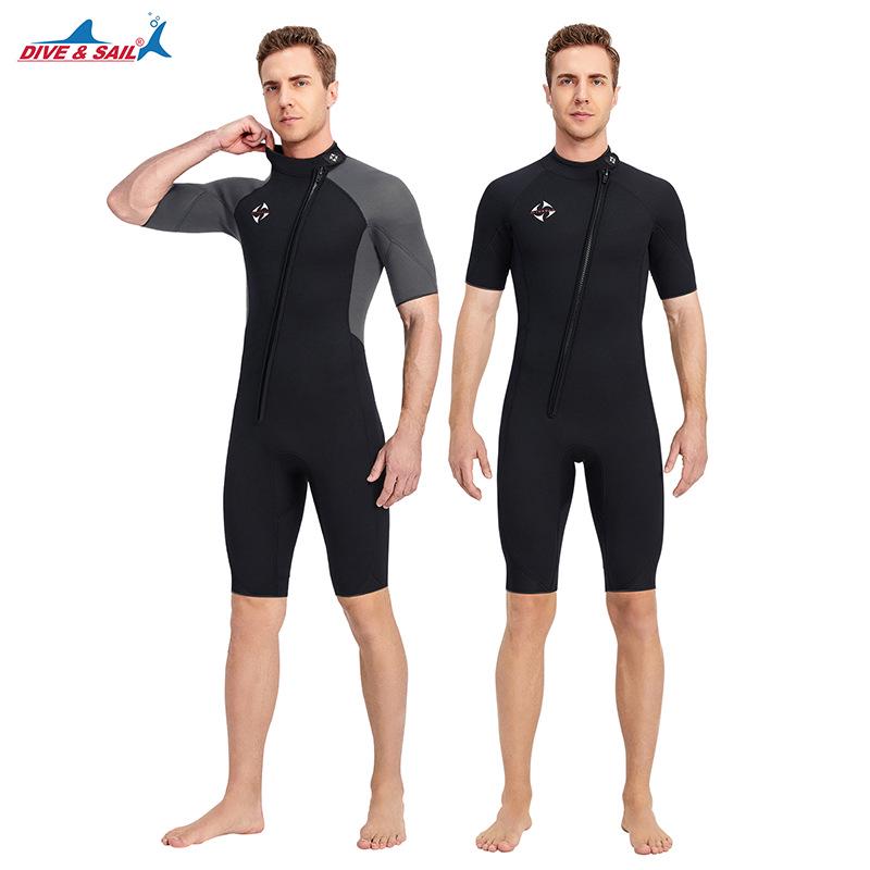 DIVE&SAIL 3MM Men's Short Sleeve Wetsuit for Diving, Snorkeling, Surfing & Swimming