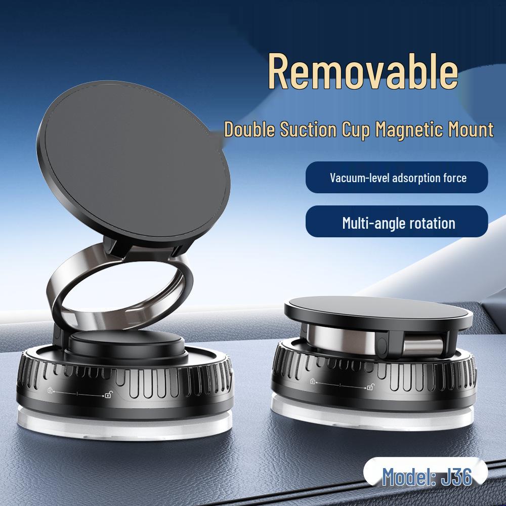 

Vacuum Car Phone Holder: Foldable Magnetic Dashboard Mount for Navigation