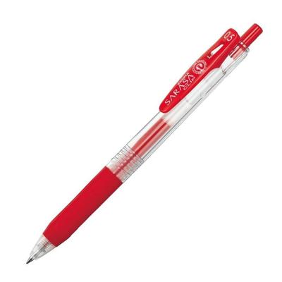 Zebra Sarasa Clip Gel Ballpoint 10 Pen, 0.5mm, Red, Pens, B-JJ15-R