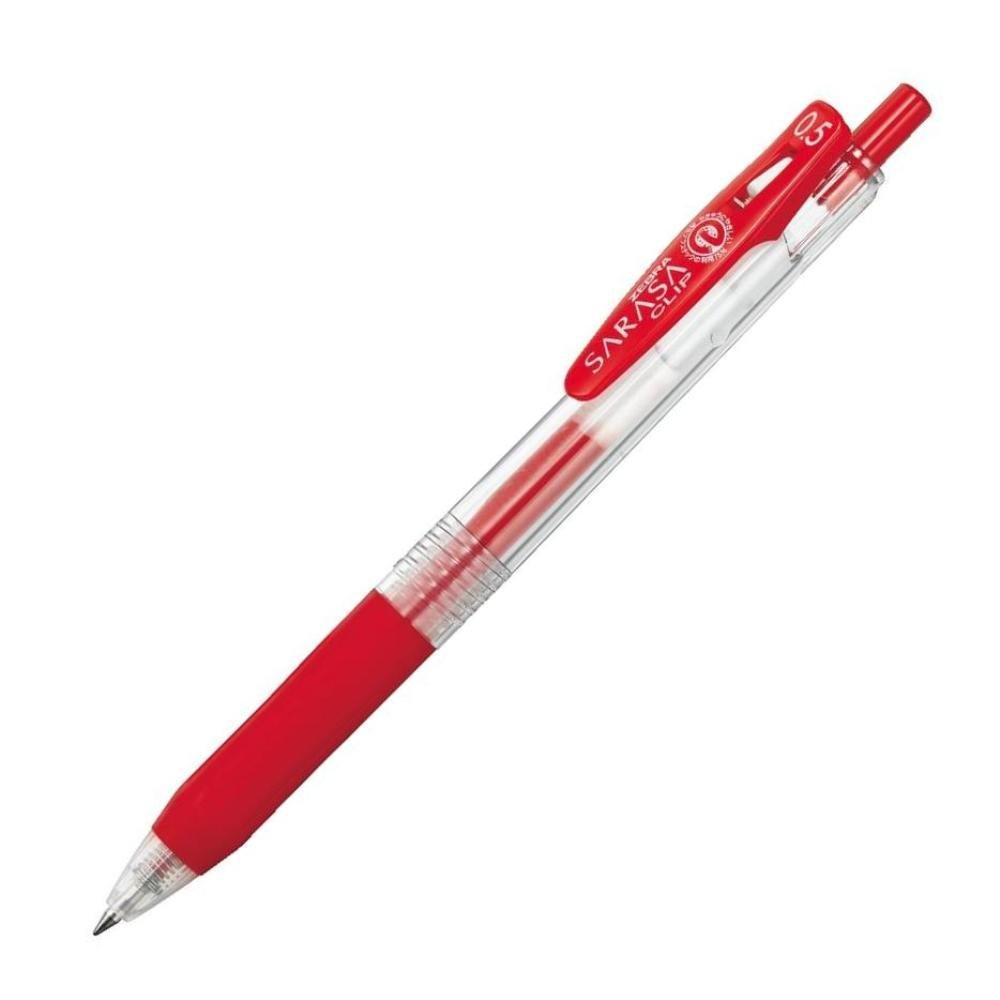 Zebra Sarasa Clip Gel Ballpoint 10 Pen, 0.5mm, Red, Pens, B-JJ15-R красный