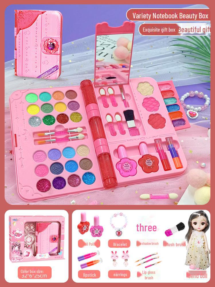 "Princess Makeup Box: Children's Pretend Play Cosmetic Set for Girls – Perfect Gift for Dress-Up"