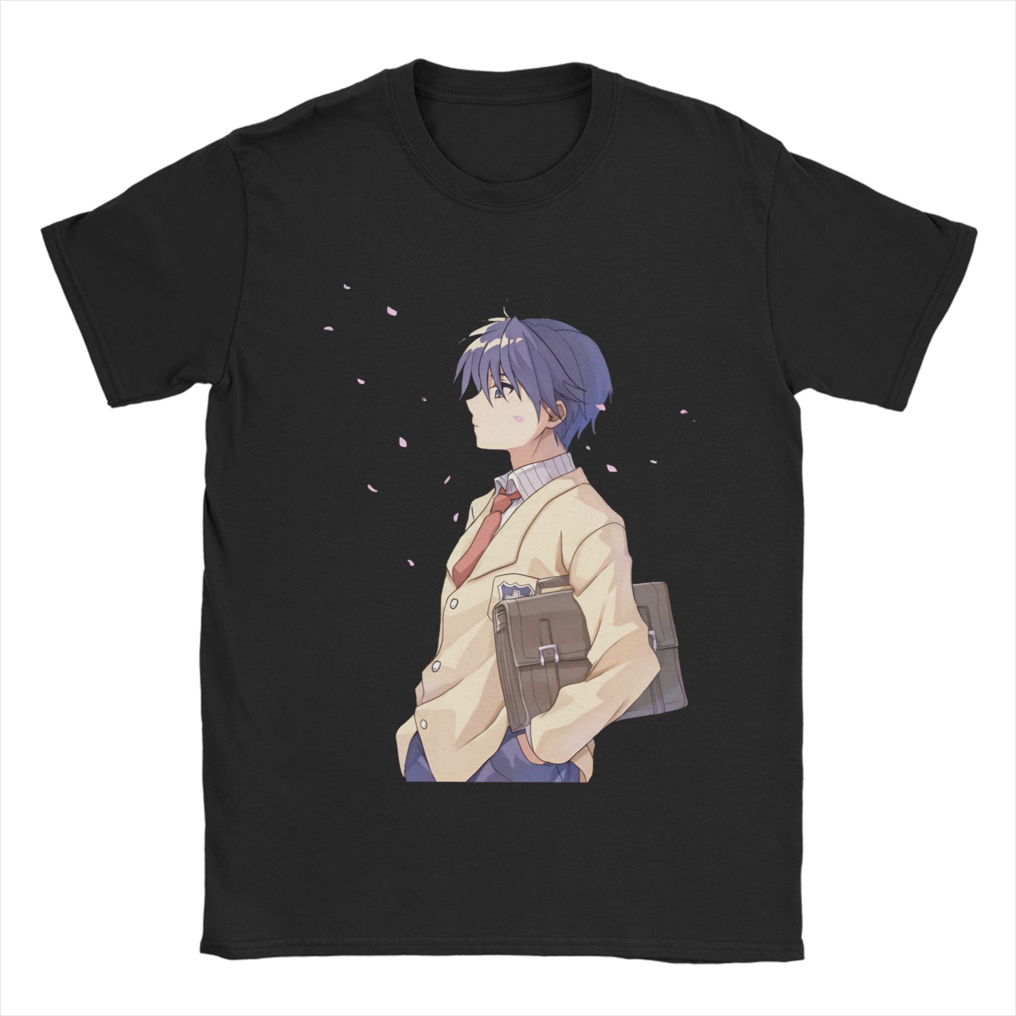 

Clannad Men s T Shirts Creative Tees Short Sleeve Round Collar T-Shirts Cotton New Arrival Clothing - Men s Summer Cotton G... S разноцветный