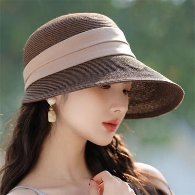 Lente en Zomer Nieuwe Zonnehoed Dames Zonnebrandcrème Buitenlandse Stijl Mode Strohoed Vakantie Zomer Zonnehoed