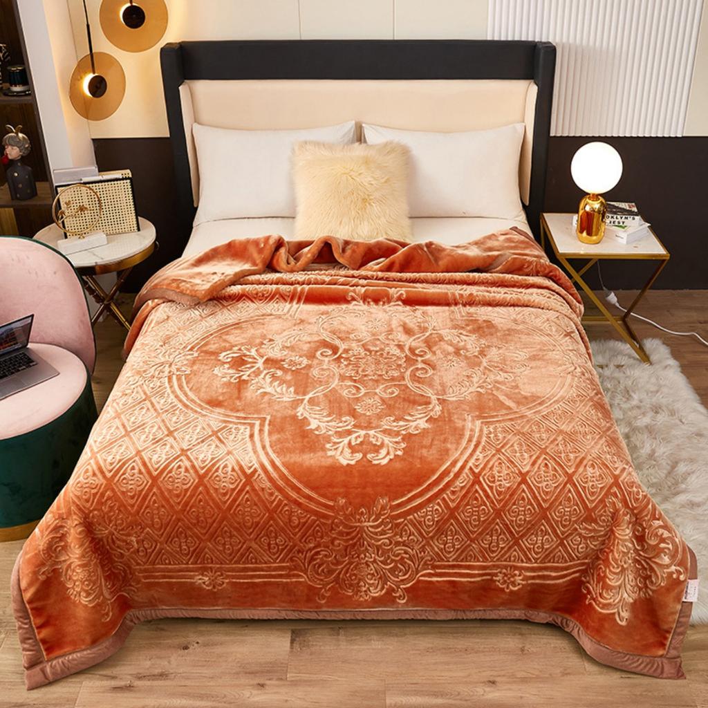 Winter Warm Double-layer Thick Raschel Blanket