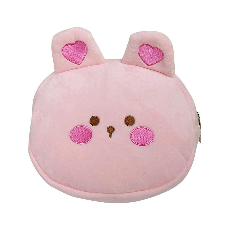 And Versatile Whimsical Plush Backpack For Kids In Pink And Beige For Everyday Use