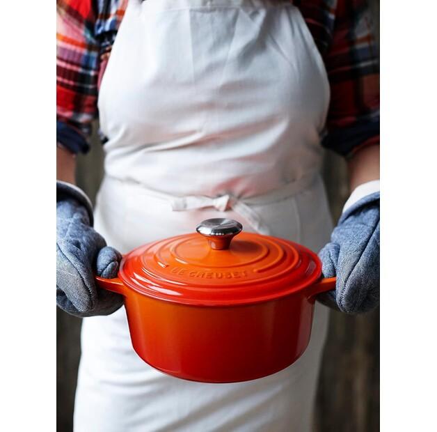 Чугунная жаровня Le Creuset Signature круглая 30 см духовка красная (21177300902430)